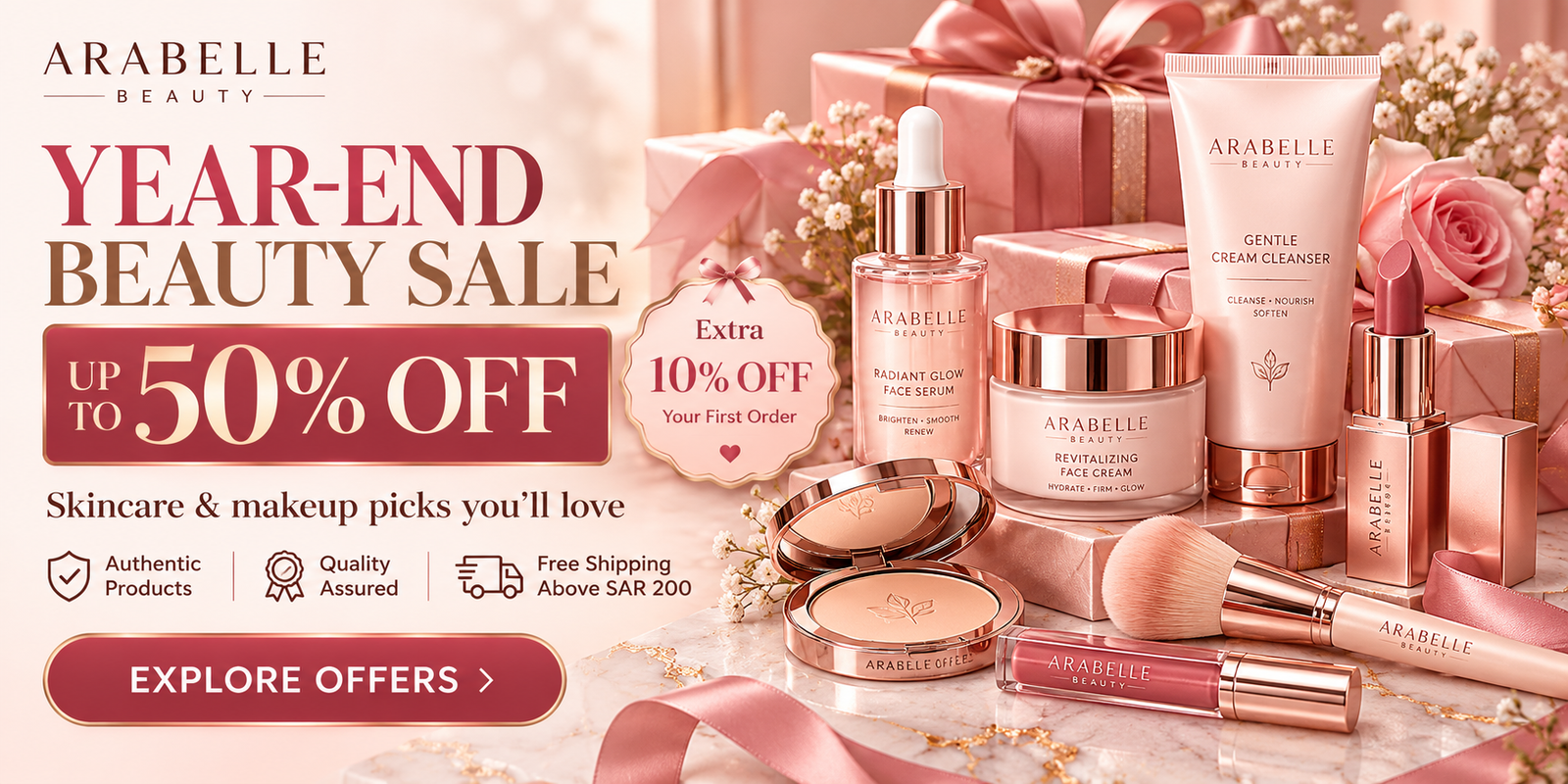 Arabelle Beauty — Year-End Beauty Sale Meta Ads creative